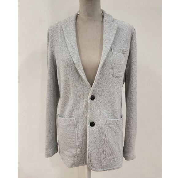 Faherty Sweaters - FAHERTY Gray Knit Blazer Jacket Casual Tailored Cardigan XS Excellent Condition